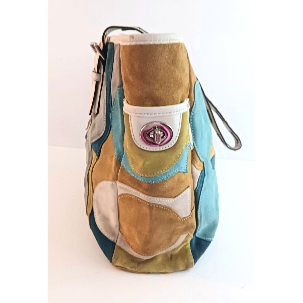 Coach Optic Signature C Logo Suede Gallery Lg Tote Ltd Edition 2010 - Picture 7 of 15